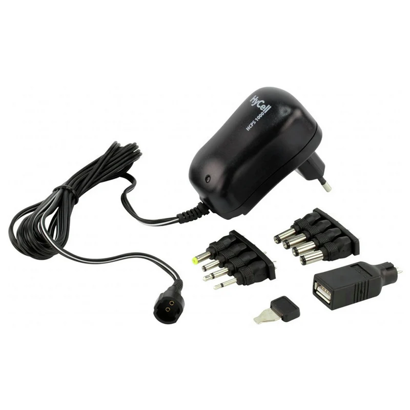 HYCELL - alimentation universelle 12W + 8 embouts et USB-A(F) - HCPS1000
