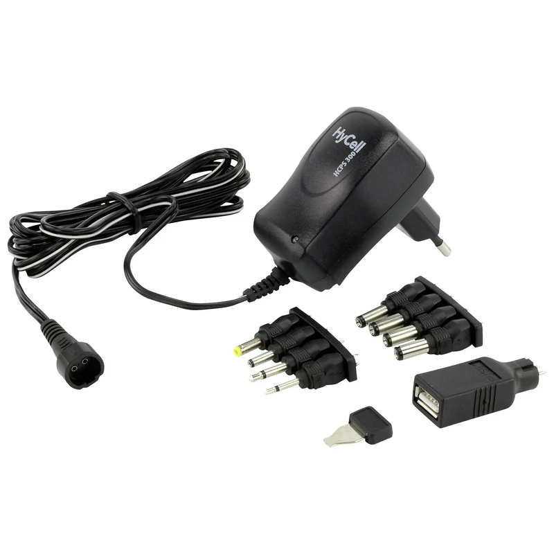 HYCELL - alimentation universelle 7,2W + 8 embouts et USB-A(F) - HCPS600
