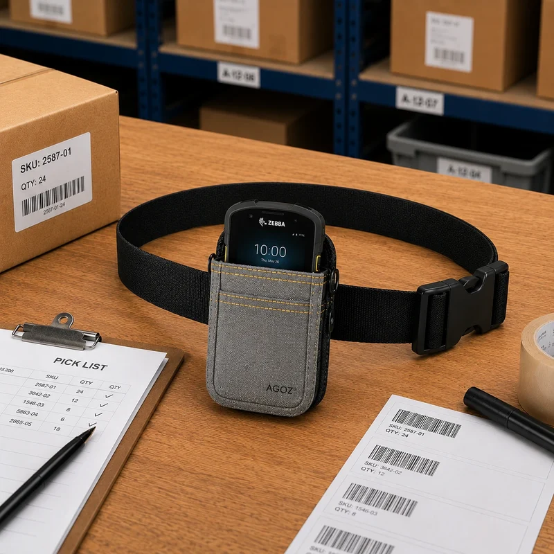 Étui ceinture pour ordinateur portable Zebra pour les flux de travail d'inventaire | Agoz