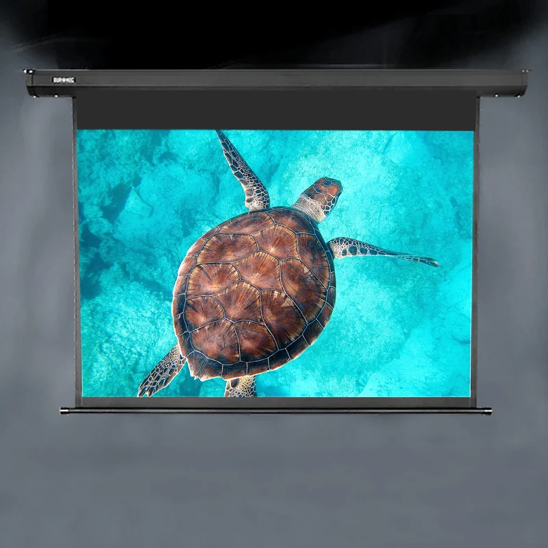 Duronic EPS70 /43 Ecran de Projection électrique 70 Pouces 4:3/142 x 107 cm - Fixation Mur ou Plafond - 4K Full HD 3D