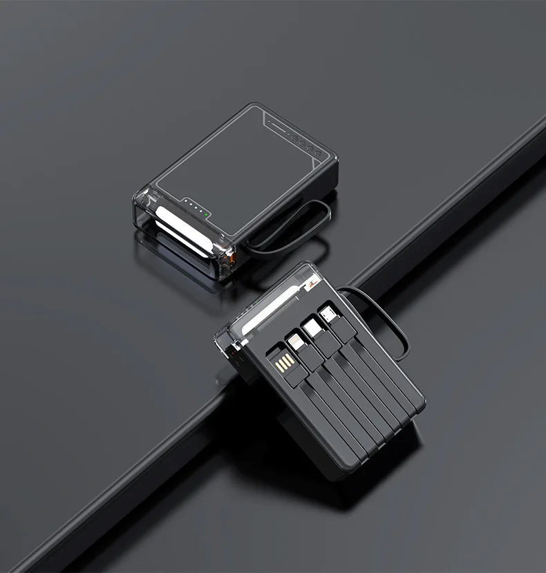Mini Cute Built-in Cable LED Powerbank