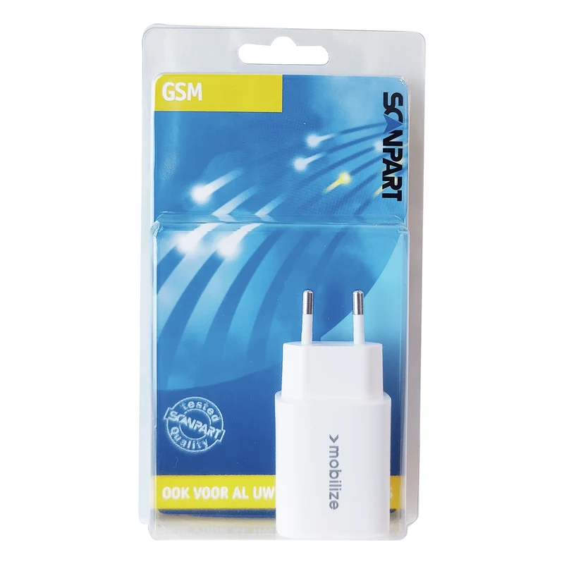 SCANPART - Chargeur rapide USB-A+C Scanpart 25W blanc