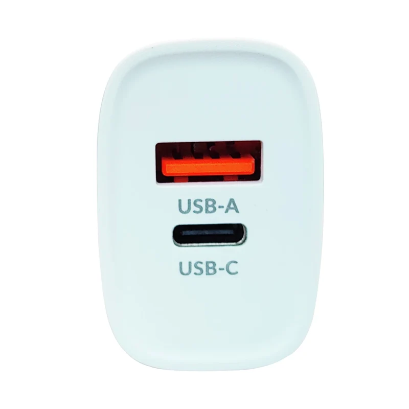 SCANPART - Chargeur rapide USB-A+C Scanpart 25W blanc