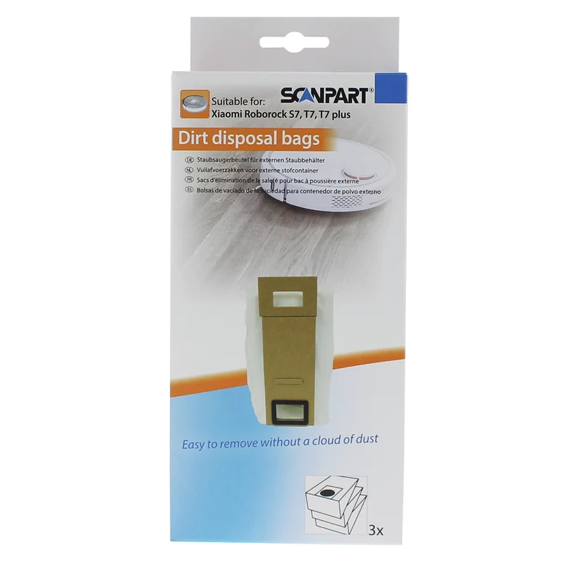 SCANPART - Sacs à broyeurs Xiaomi Roborock 3 pièces.