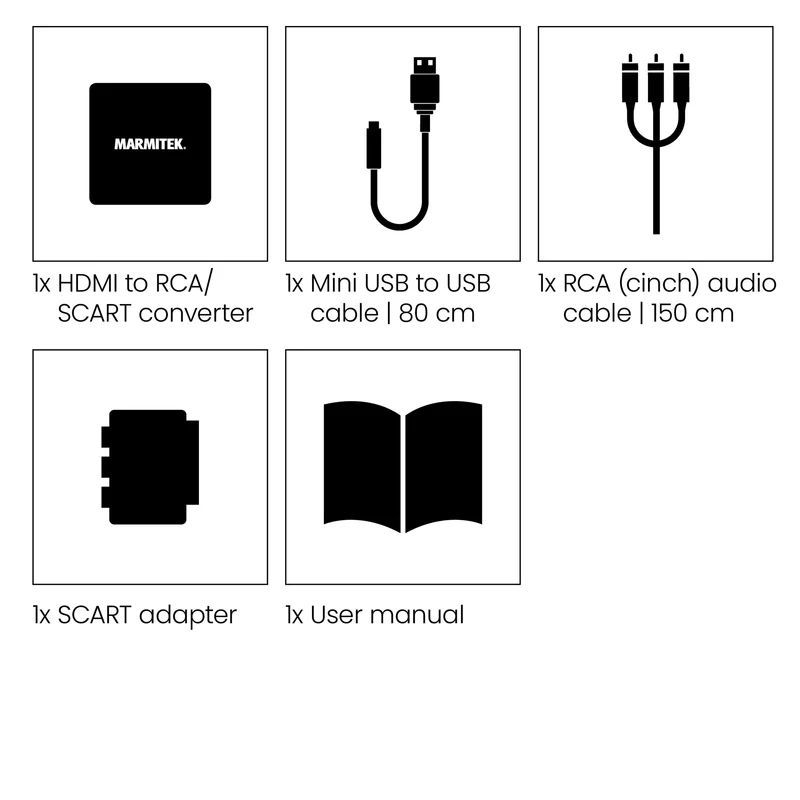 MARMITEK - Connecte le convertisseur HDMI HA13 HMDI>RCA/Scart - HA13