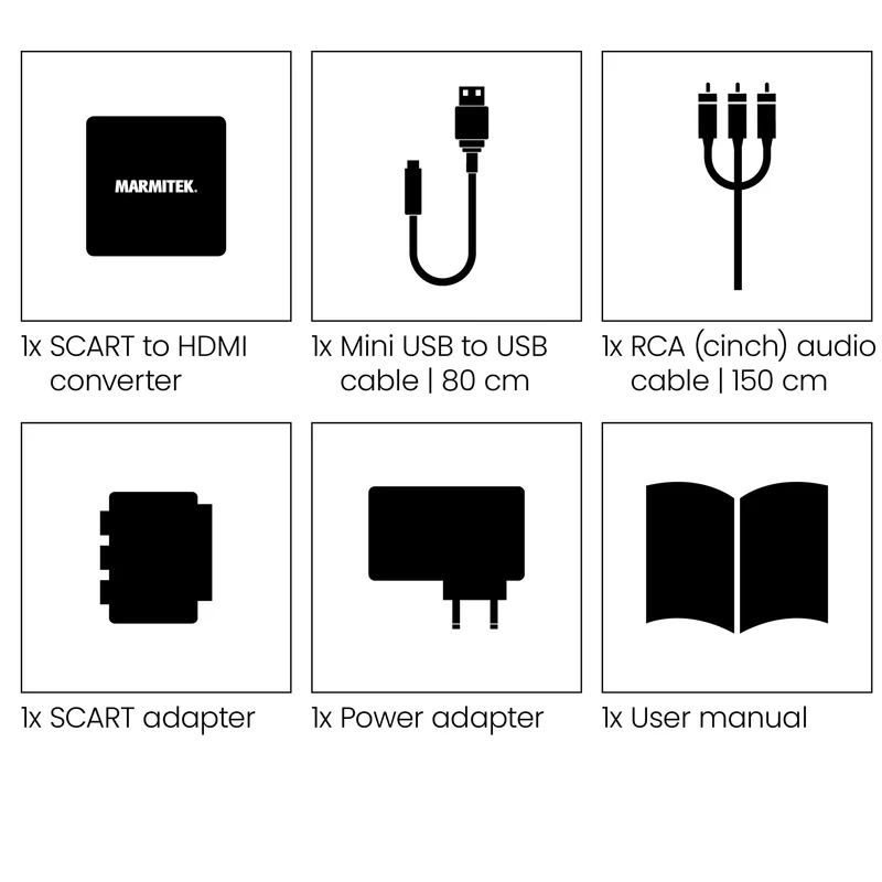 MARMITEK - Connecte le convertisseur HDMI AH31 RCA/Scart>HDMI - AH31