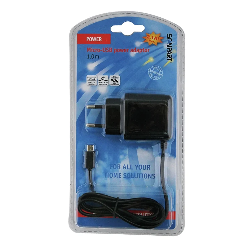SCANPART - alimentation micro USB stabilisée 2100mA - 613073