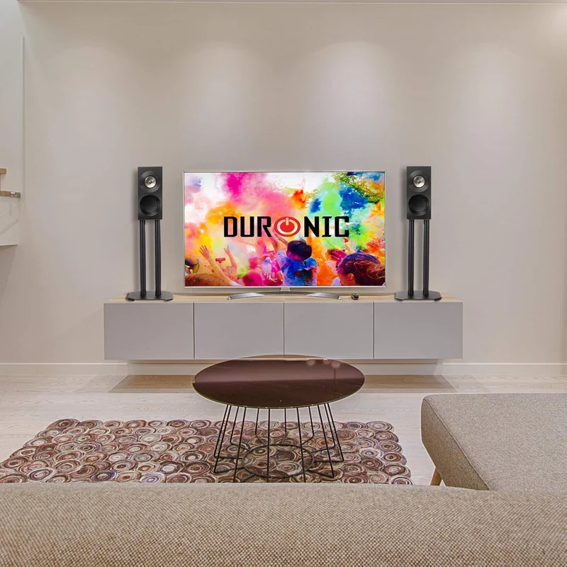 Duronic SPS1022 /40 Paire de Pieds d'Enceintes - 40 cm de Hauteur - Lestable avec du Sable - Cônes pour réduire Vibrations - Compatibilité Universelle Haut-parleurs Hi-FI/Stéréo/Home Cinema 5.1