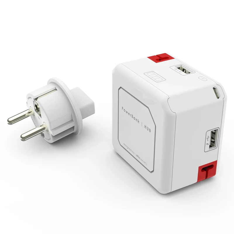 POWERCUBE - PowerUSB 2.0 HUB Powerbank portable 5000mAh