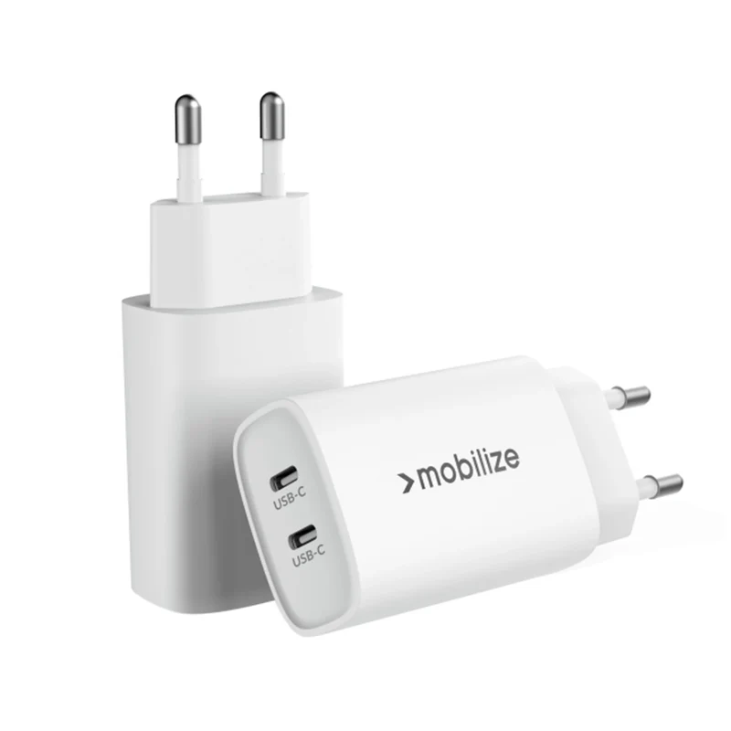 SCANPART - double chargeur USB-C Power Delivery 45W en blanc