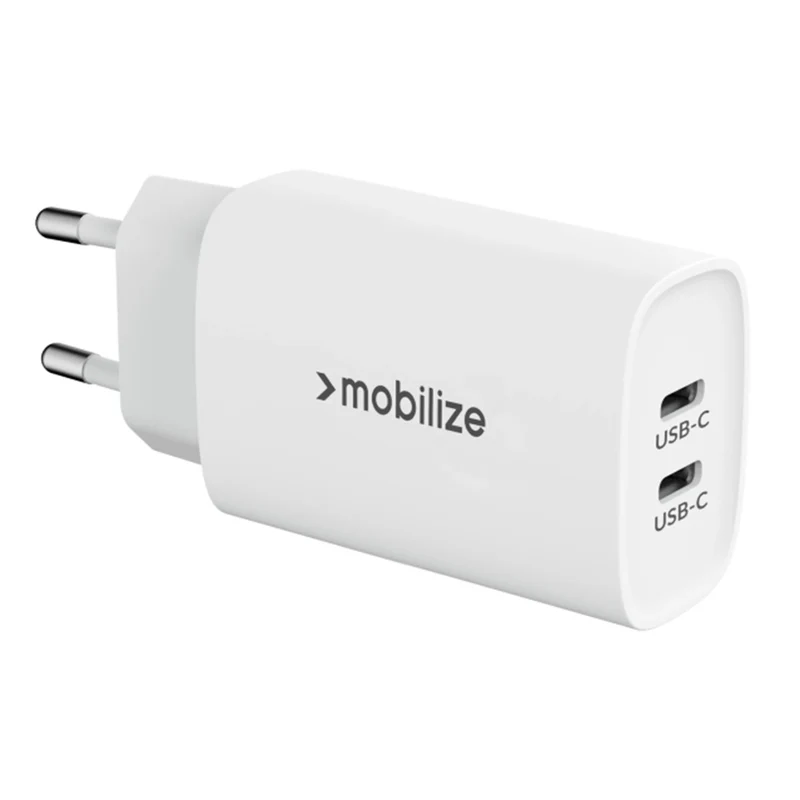 SCANPART - double chargeur USB-C Power Delivery 45W en blanc