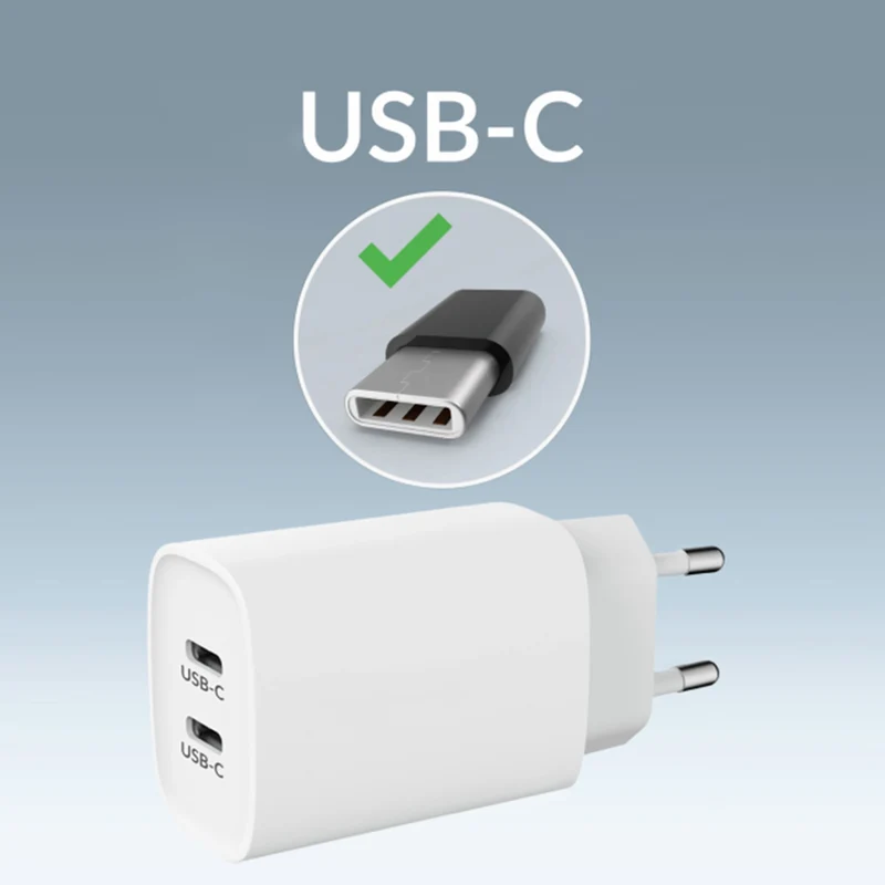 SCANPART - double chargeur USB-C Power Delivery 45W en blanc