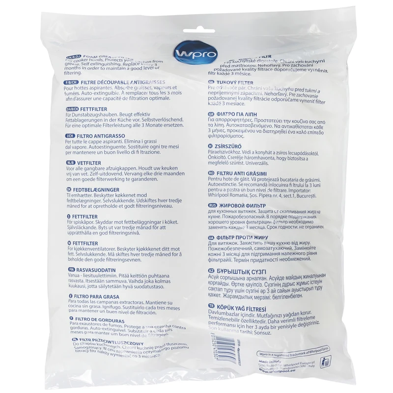 WPRO - filtre en mousse 47 x 97 cm - UGF016