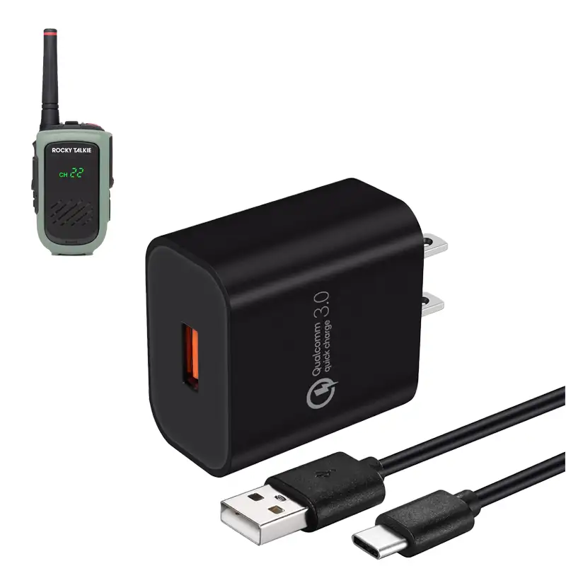 Chargeur mural et câble USB-C pour radio Rocky Talkie