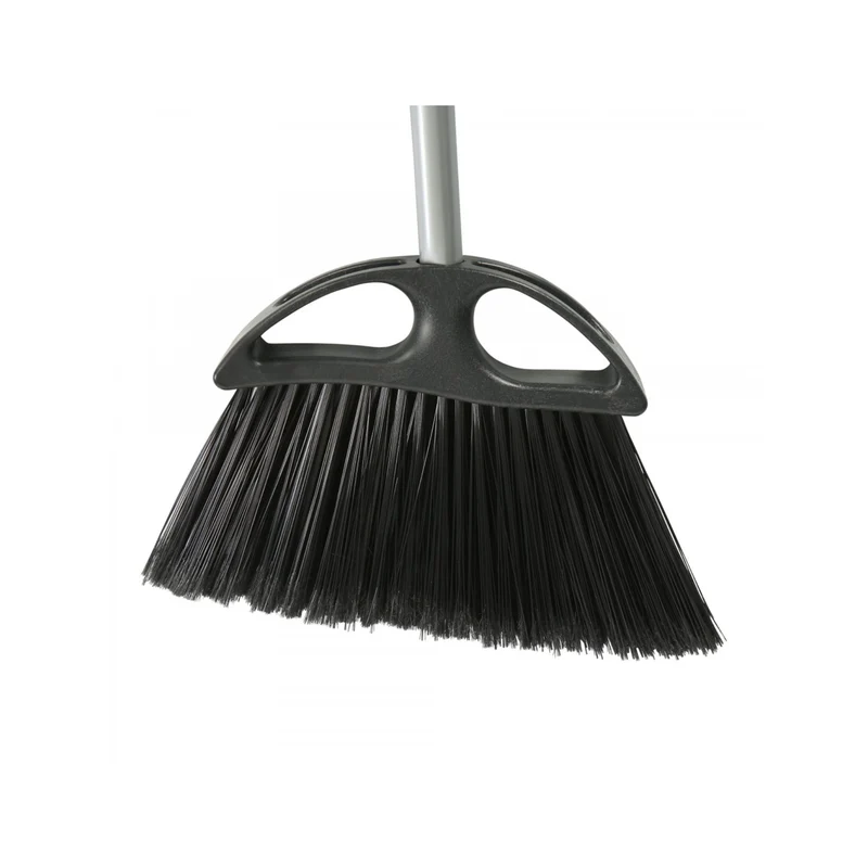 Balai à angle - largeur de nettoyage de 30,5 cm (12") - manche métallique de 122 cm (48 ") - gris