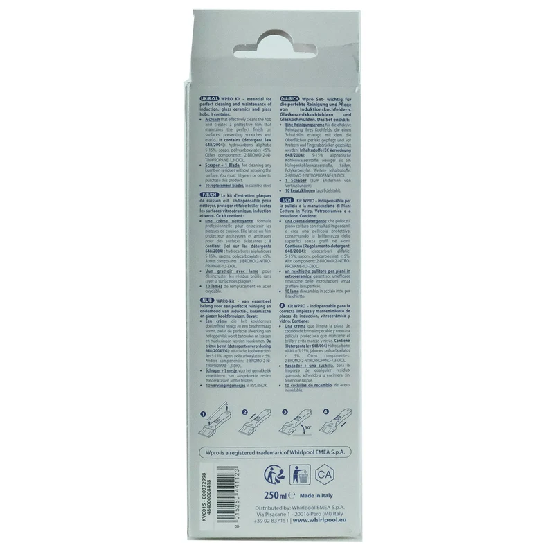 WPRO - kit de maintenance pour plaques en céramique - KVC015