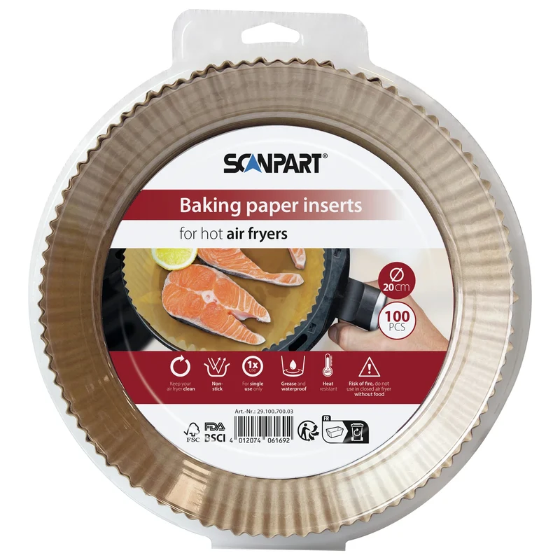 SCANPART - inserts de papier à pâtisserie Ø20cm 100pcs.