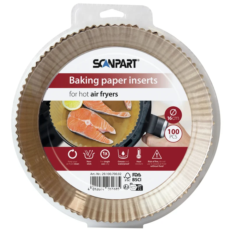 SCANPART - inserts de papier à pâtisserie Ø16cm 100 pièces.
