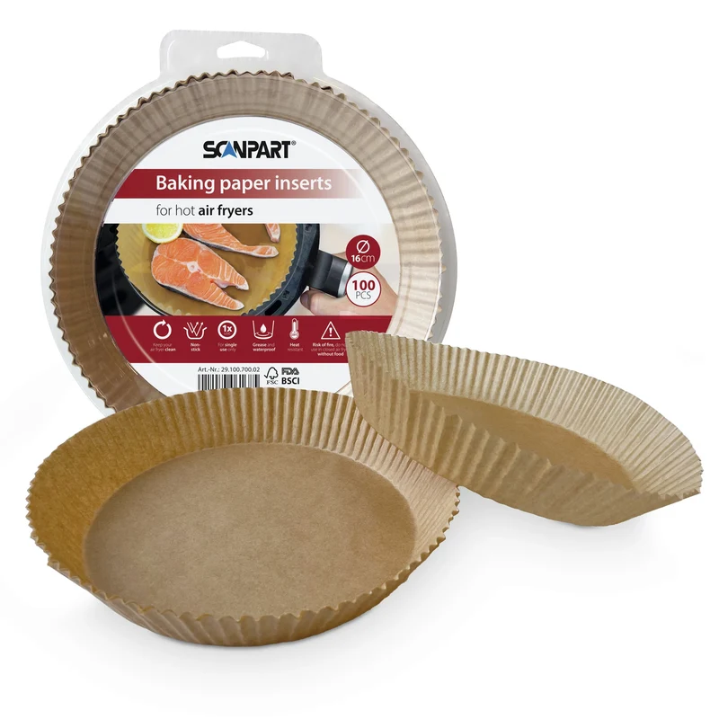 SCANPART - inserts de papier à pâtisserie Ø16cm 100 pièces.