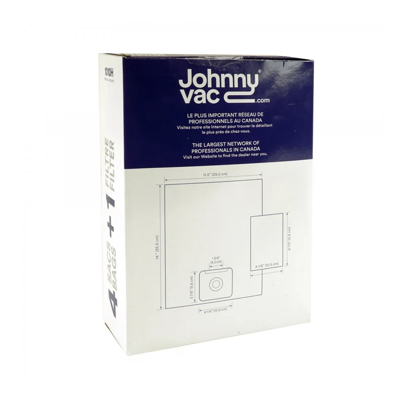 Microfilter Hepa Canister Vacuum Bags - Johnny Vac XV-10 and XV-10 Plus