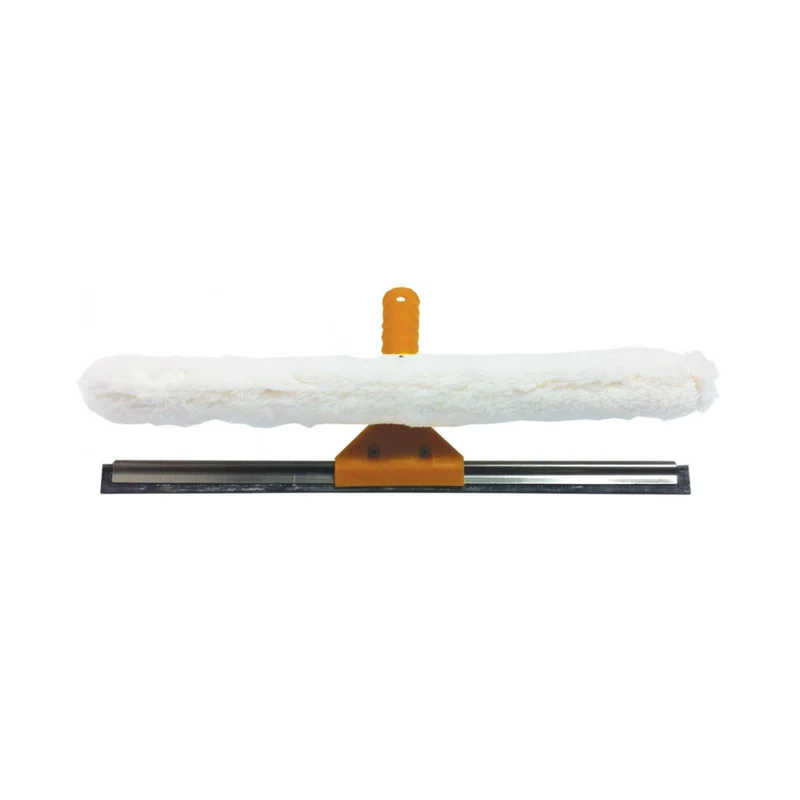 Racloir double fonction - avec lame de caoutchou ou mouilleur - manche en aluminium