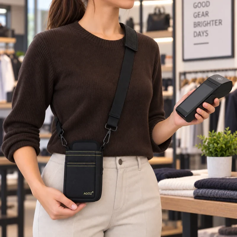 Étui pour terminal de paiement Adyen avec bandoulière réglable | Agoz
