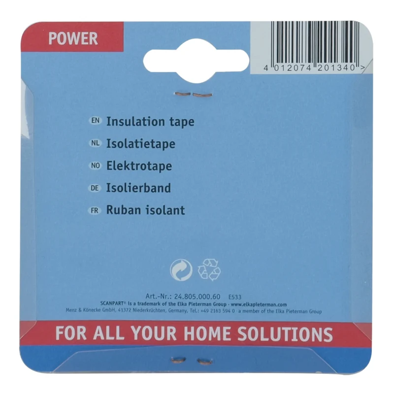 SCANPART - ruban isolant 19mm 20m noir - E533