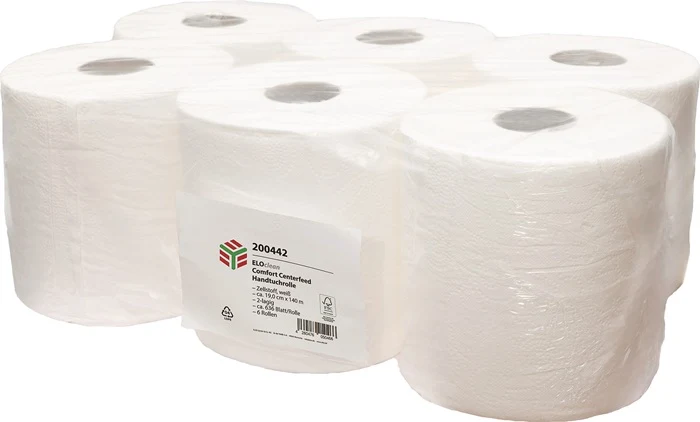 ELOS rouleau d'essuie-mains ELOclean Comfort Centerfeed env. 636 feuilles, 2 couches blanc ( 9000469248 )