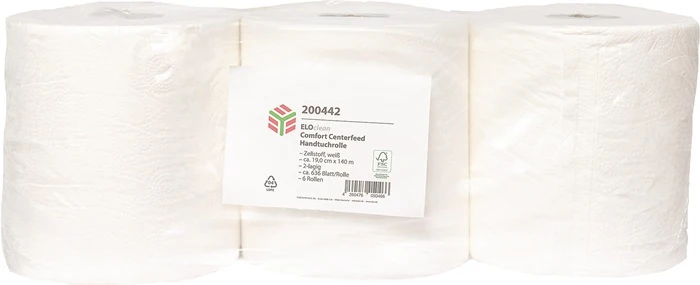 ELOS rouleau d'essuie-mains ELOclean Comfort Centerfeed env. 636 feuilles, 2 couches blanc ( 9000469248 )