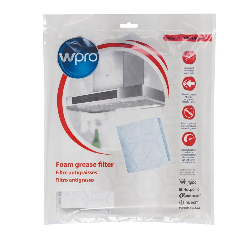 WPRO - filtre à hotte extractrice 47x97cm (140 g/m²) 1pc. - UGF015
