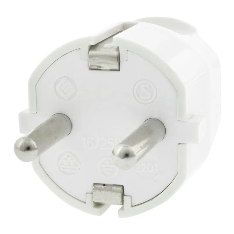 MARQUE MAISON - plug +RA en plastique droit blanc