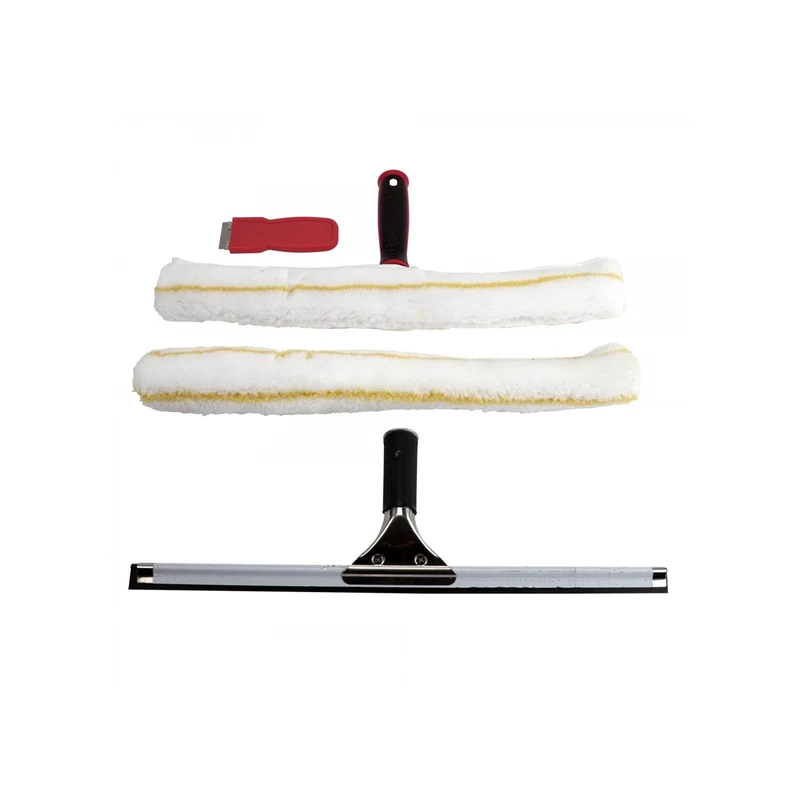 Ensemble de lavage de vitre 18" (45,7 cm) - poignée et mouilleur - racloir - grattoir - rechange du mouilleur