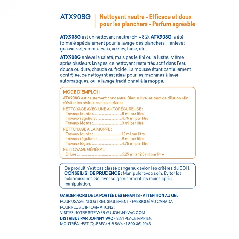 Neutral Cleaner - Effective And Mild For Floors - 1,06 gal (4 L) - Attax ® Pro