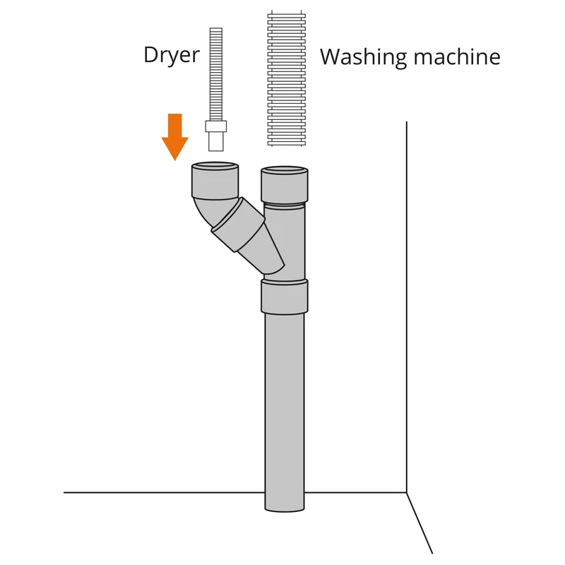 SCANPART - Condensateur de raccordement en PVC en pièces en Y (sans colle)