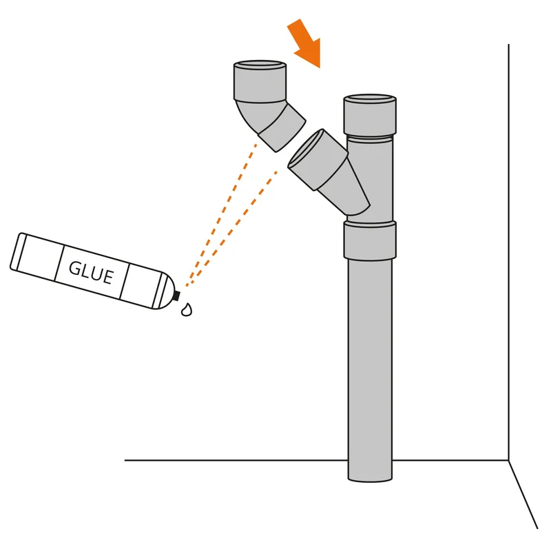 SCANPART - Condensateur de raccordement en PVC en pièces en Y (sans colle)