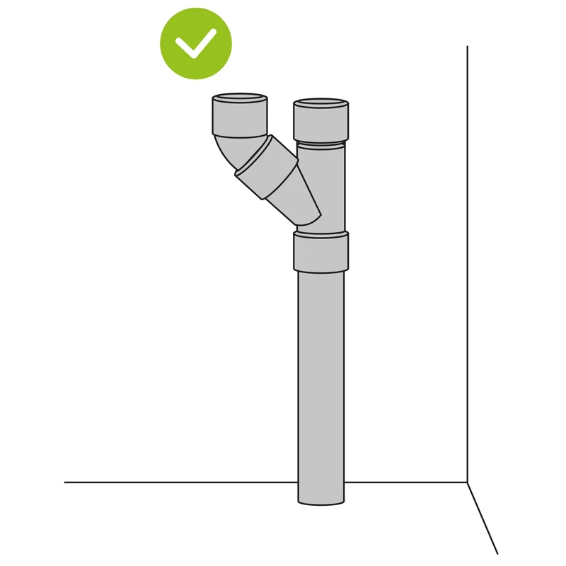 SCANPART - Condensateur de raccordement en PVC en pièces en Y (sans colle)