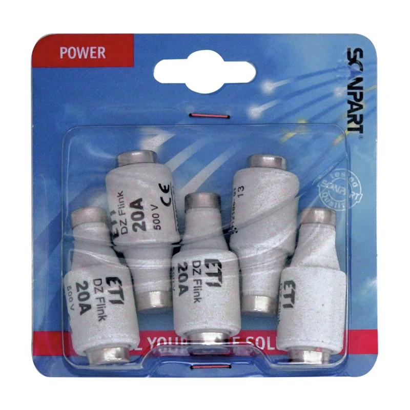 SCANPART - fusionne rapidement 20A (bleu) 5 pièces.