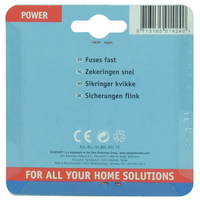 SCANPART - fusionne rapidement 20A (bleu) 5 pièces.