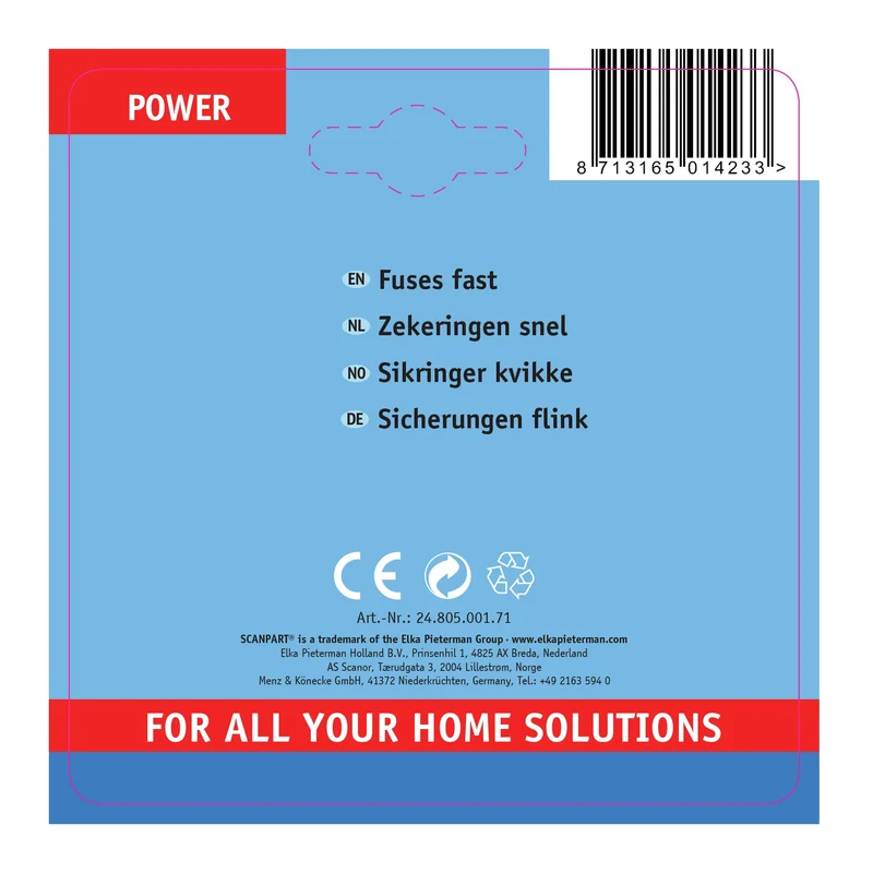SCANPART - fusionne rapidement 16A (gris) 5 pièces.