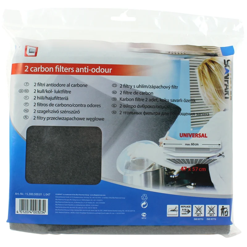 SCANPART - ensemble de filtre à charbon 47x57cm - L047