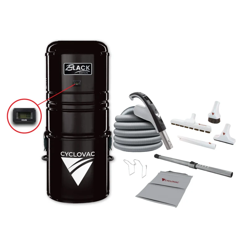 125 Black Edition Central Vacuum with bag and 24V Super Deluxe accessory kit - 35 ft. (10.67 m) hose