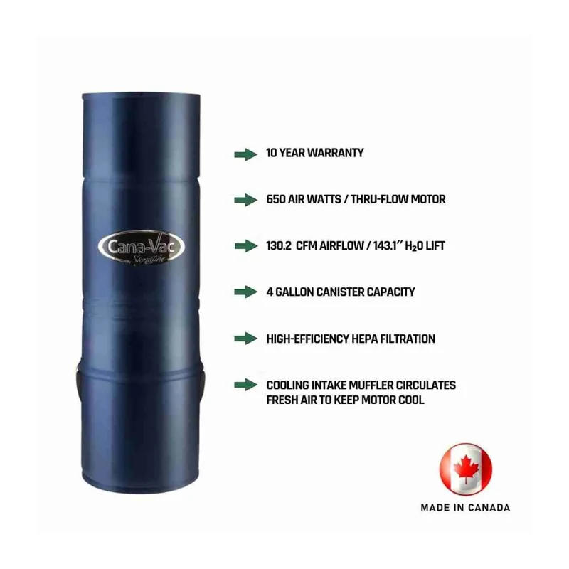 CanaVac Signature ACAN590A Bagged Central Vacuum Unit