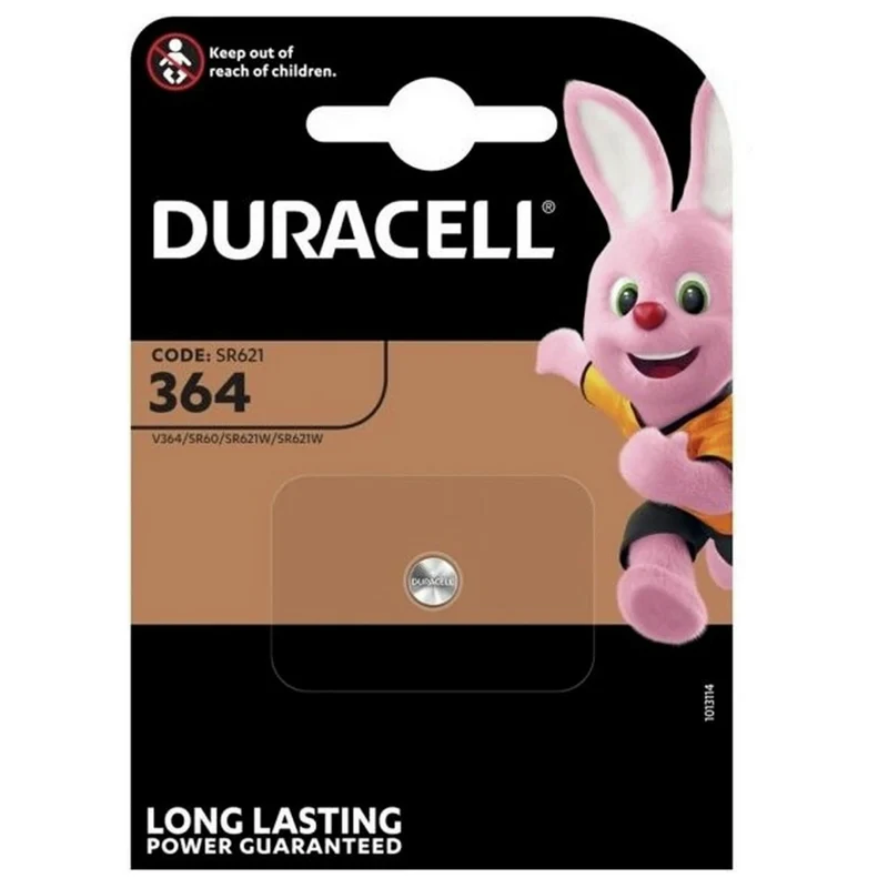 DURACELL - cellule bouton oxyde d’argent 363 364 SR60 SR621 - 364