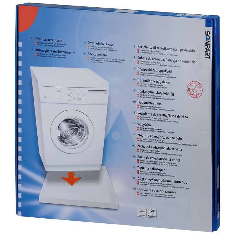SCANPART - lave-lave-vaisselle/plateau goutte-à-goutte 65cmx x 65cm - F181