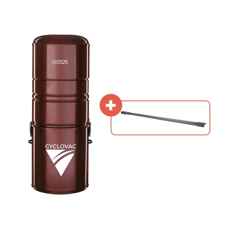 Central vacuum 525 - With bag - Retraflex attachment kit with 1 inlet and SpeedyFlex hose 40ft