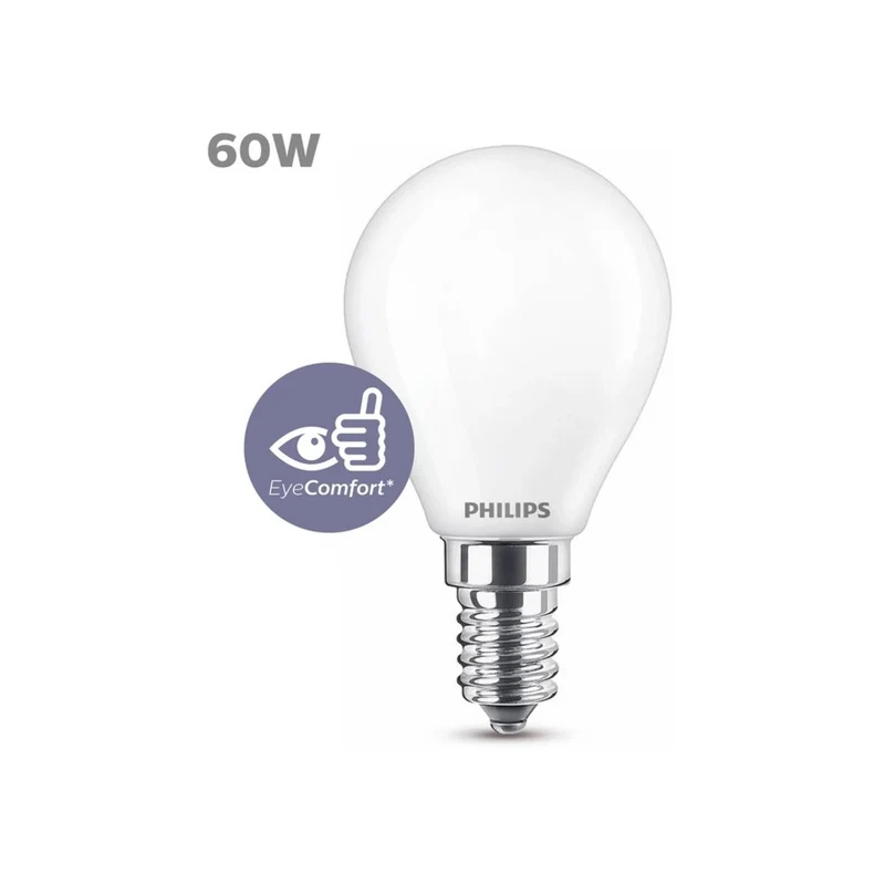PHILIPS - Lampe - E14 - 60 W - 806 Lumens - 2700 K - Matte - Poire - Duo Pack