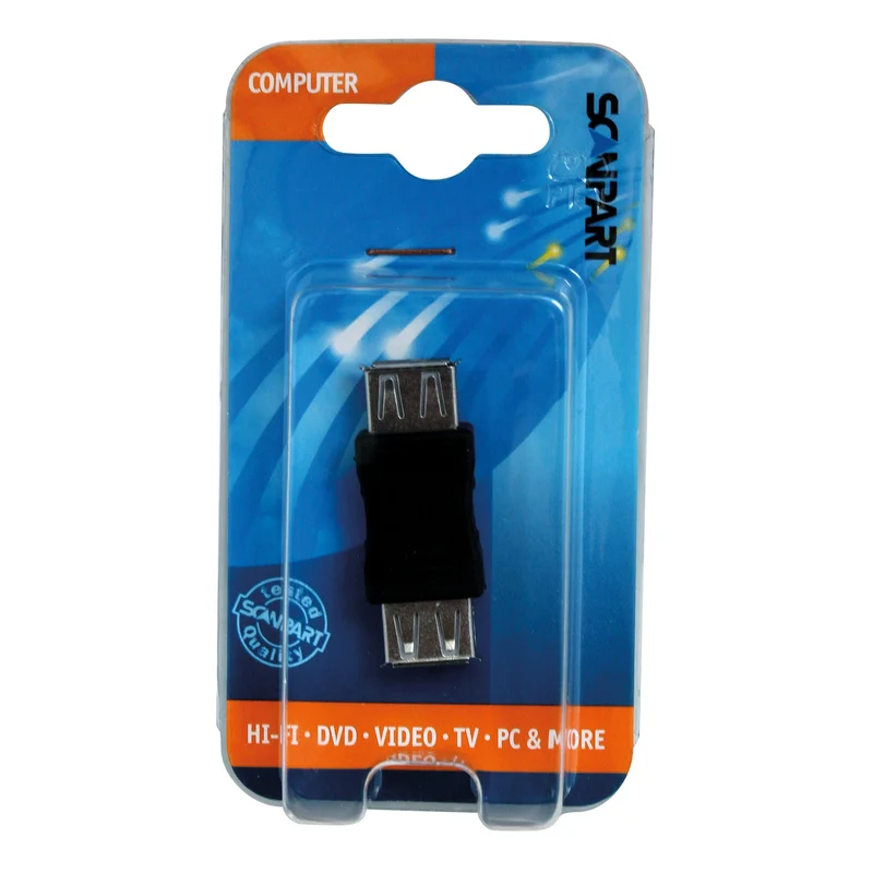 SCANPART - Connecteur - Adaptateur - USB-A (Femelle) - USB-A (Femelle) USB 2.0