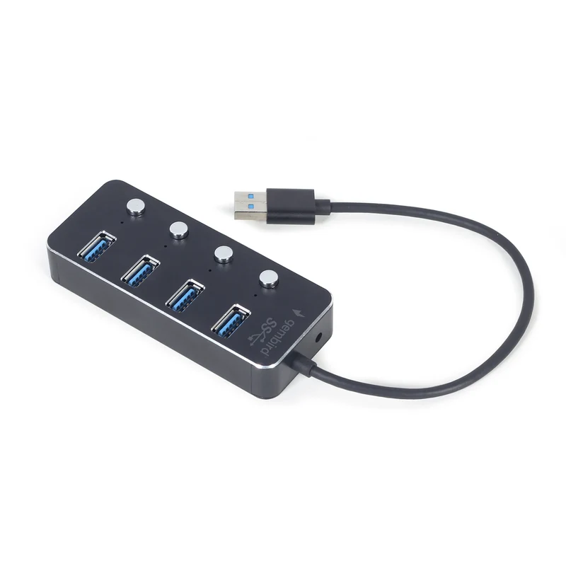 GEMBIRD - Station d’amarrage - USB-A (Homme) - 4 x USB-A (femelle) 0.15 m USB 3.1| commutable
