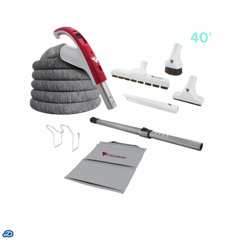 Attachment kit 24V with SoftTouch hose and Exclusive Cyclovac handle (40')