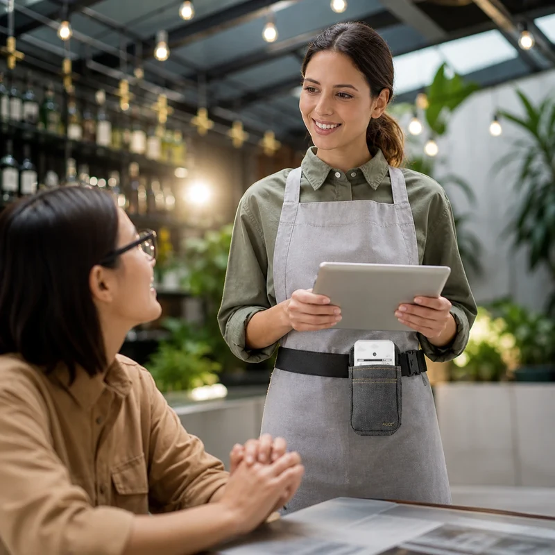 Étui pour terminal de point de vente portable PAX avec ceinture robuste pour la taille
